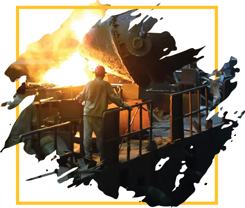 Men working in foundry
